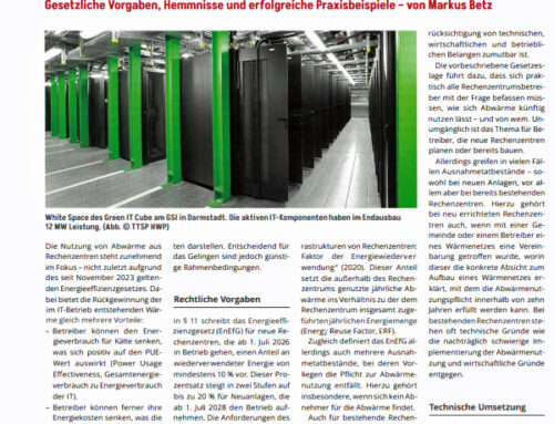 Artikel CCI Dialog: Abwärme clever nutzen – Potenziale aus Rechenzentren